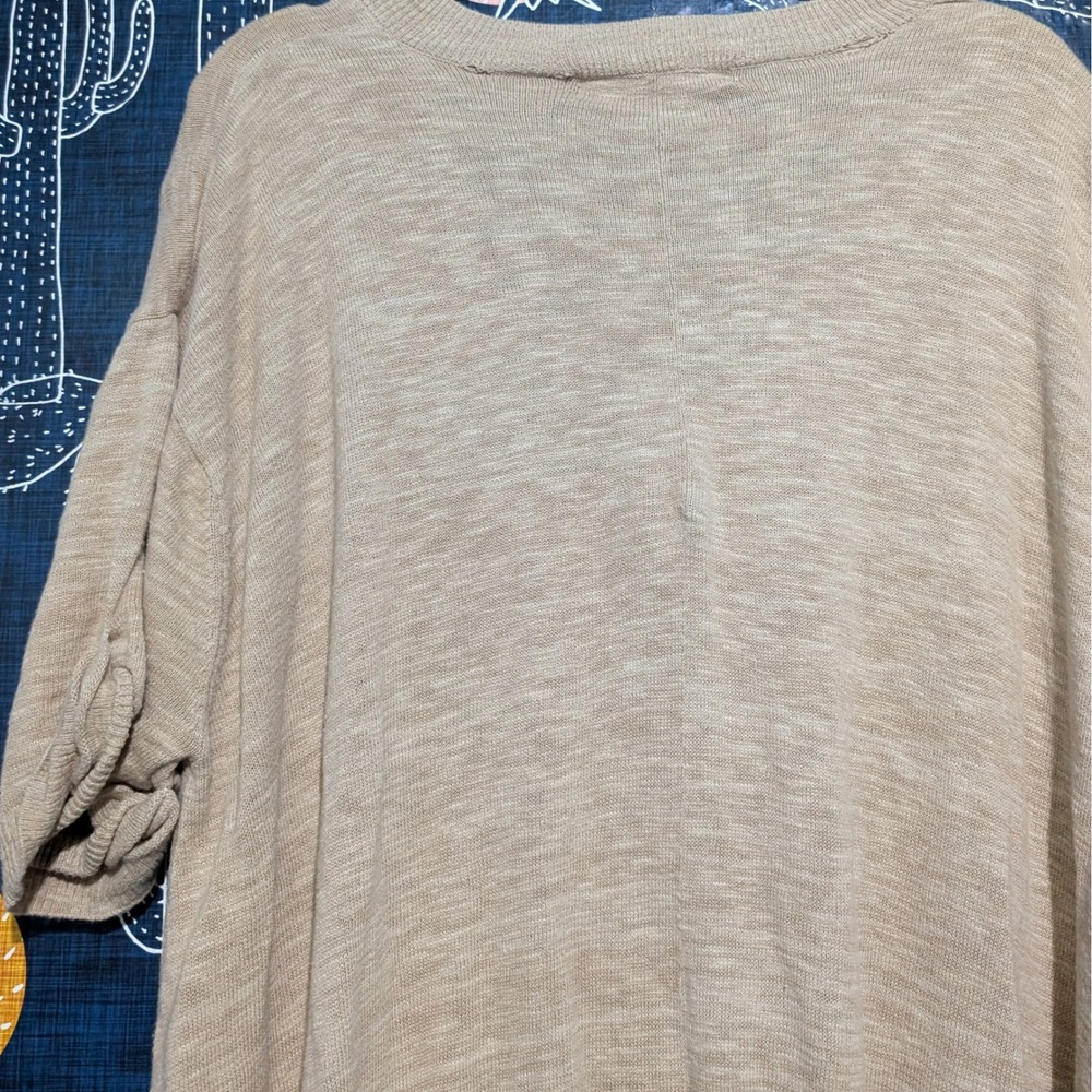 Free People Everyday Sweater One Piece Oversize Jumpsuit Beige Women's Medium - Picture 7 of 12